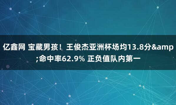 亿鑫网 宝藏男孩！王俊杰亚洲杯场均13.8分&命中率62.9% 正负值队内第一