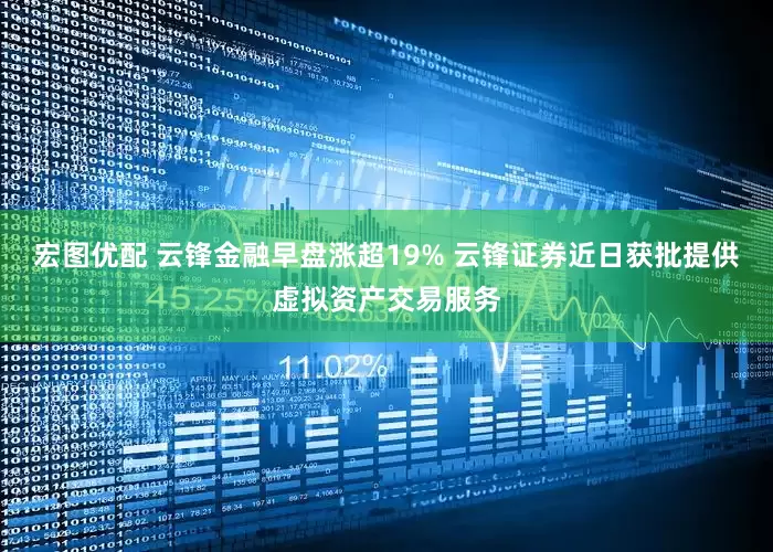 宏图优配 云锋金融早盘涨超19% 云锋证券近日获批提供虚拟资产交易服务